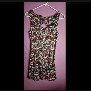 Skull Flower Corset Dress